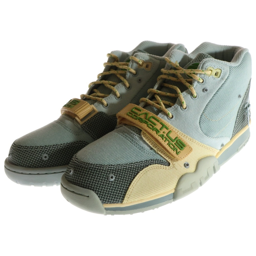 NIKE(ナイキ) ×TRAVIS SCOTT AIR TRAINER 1 SP トラヴィススコット エアトレーナー1 ハイカットスニーカー ライトグリーン US11/29cm DR7515-001