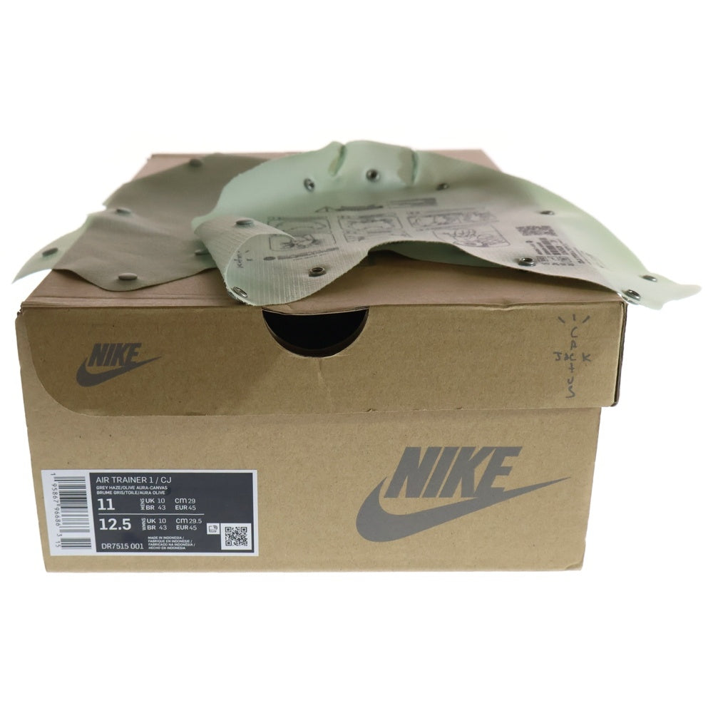 NIKE(ナイキ) ×TRAVIS SCOTT AIR TRAINER 1 SP トラヴィススコット エアトレーナー1 ハイカットスニーカー ライトグリーン US11/29cm DR7515-001