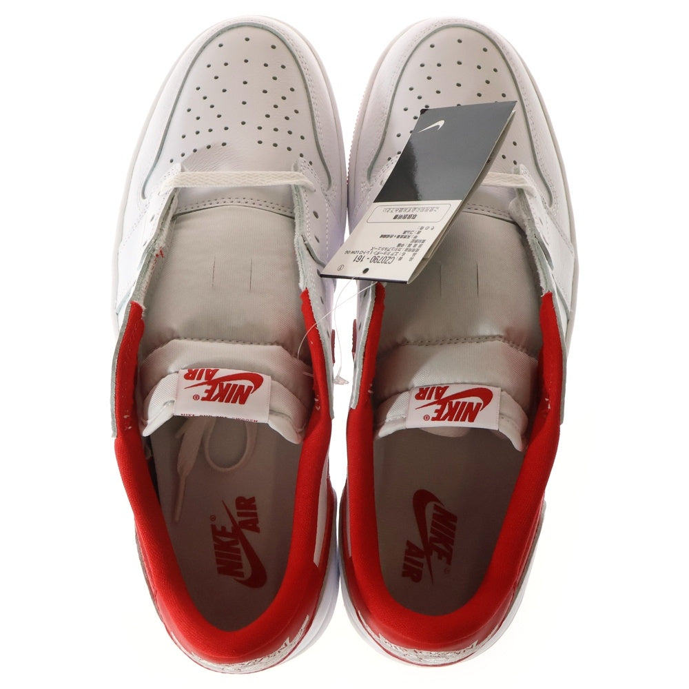 NIKE(ナイキ) AIR JORDAN 1 RETRO LOW OG エアジョーダン1 レトロ ローカットスニーカー ホワイト/レッド US11.5/29.5cm CZ0790-161