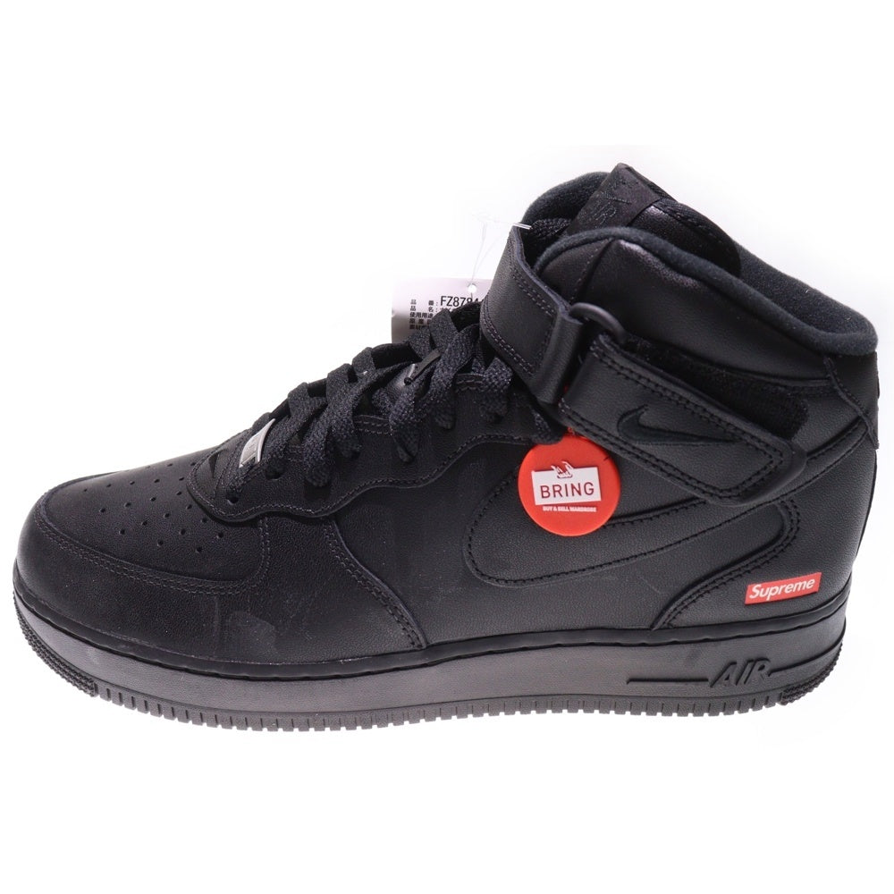 NIKE(ナイキ) ×SUPREME AIR FORCE 1 MID BLACK シュプリーム エアフォース1 ミッドカットスニーカー ブラック US8/26cm FZ8784-001