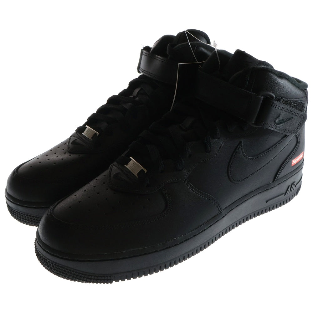 NIKE(ナイキ) ×SUPREME AIR FORCE 1 MID BLACK シュプリーム エアフォース1 ミッドカットスニーカー ブラック US8/26cm FZ8784-001