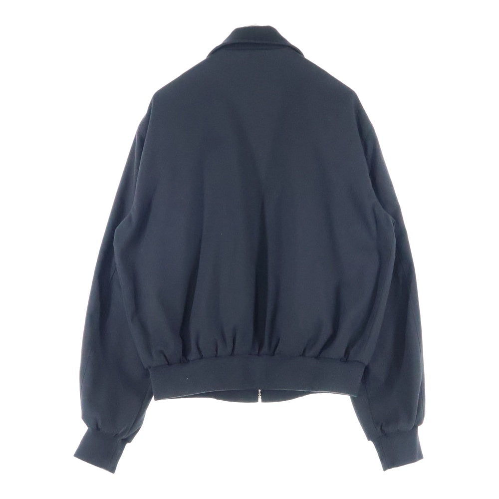 NO BRAND(ノーブランド) GUPTA フロントメタルロゴ ジップアップジャケット ブルゾン ブラック