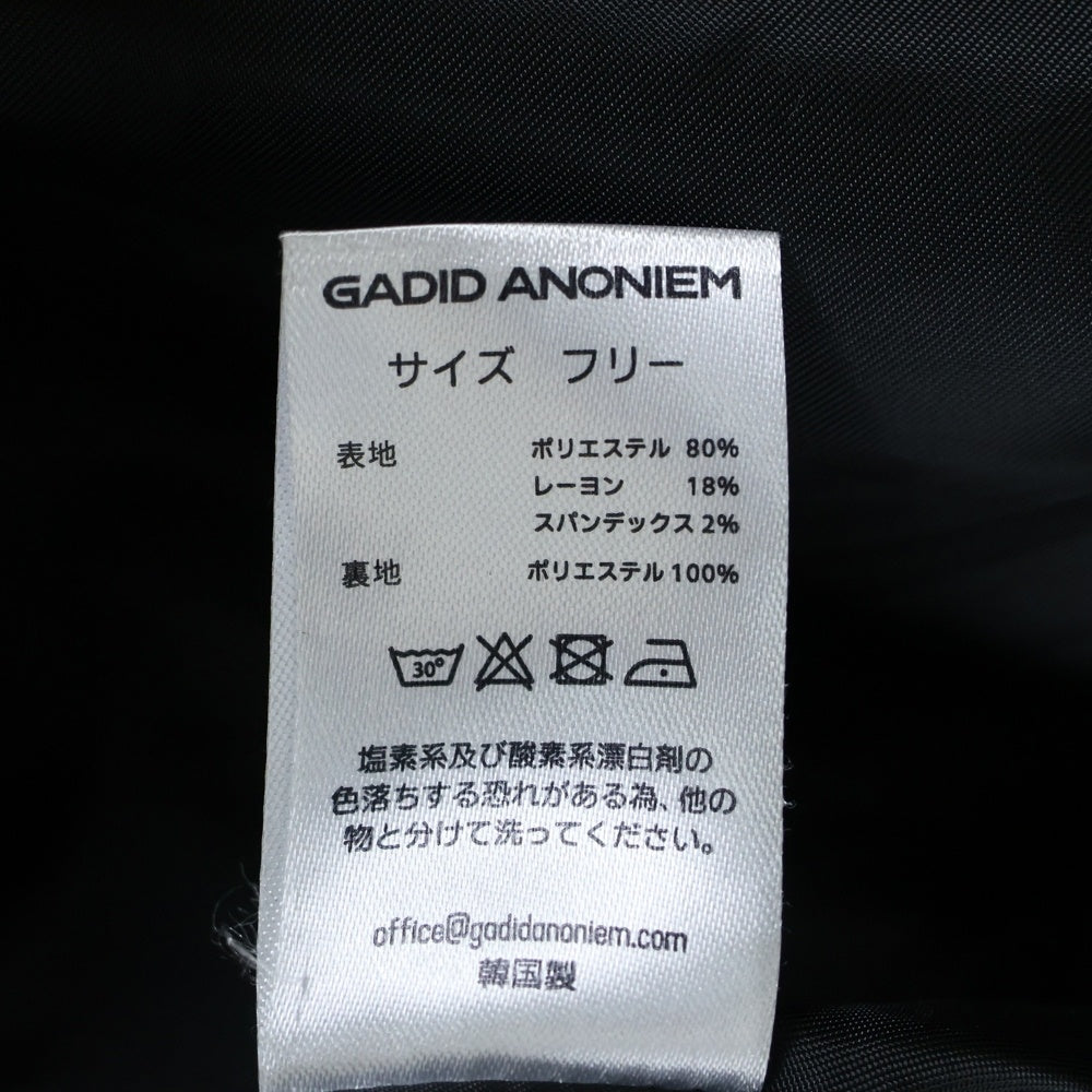 NO BRAND(ノーブランド) GUPTA フロントメタルロゴ ジップアップジャケット ブルゾン ブラック