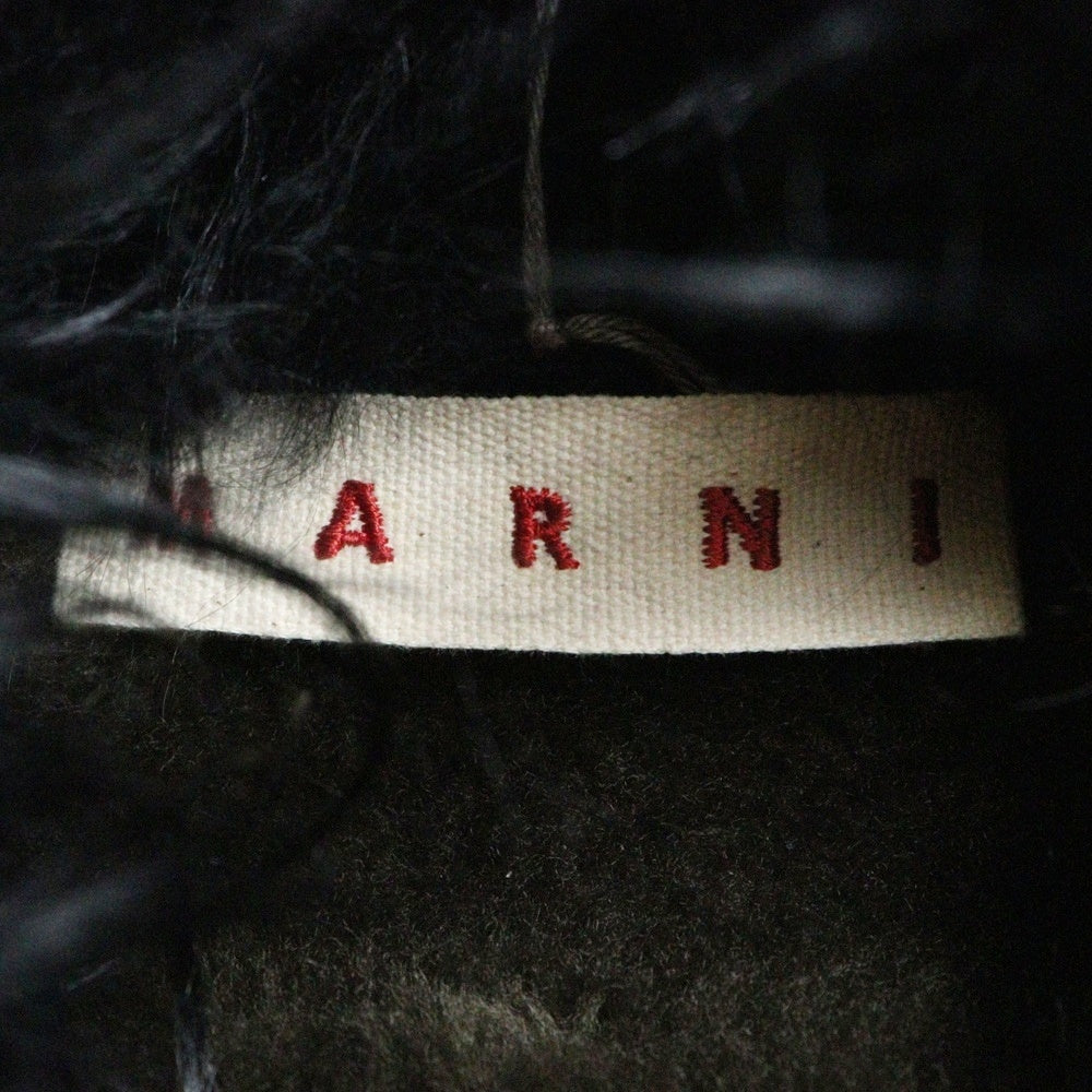 MARNI(マルニ) リアルファー ボアライニング レザー ジップアップジャケット ブルゾン ブラウン レディース JKMXZ23LQZ