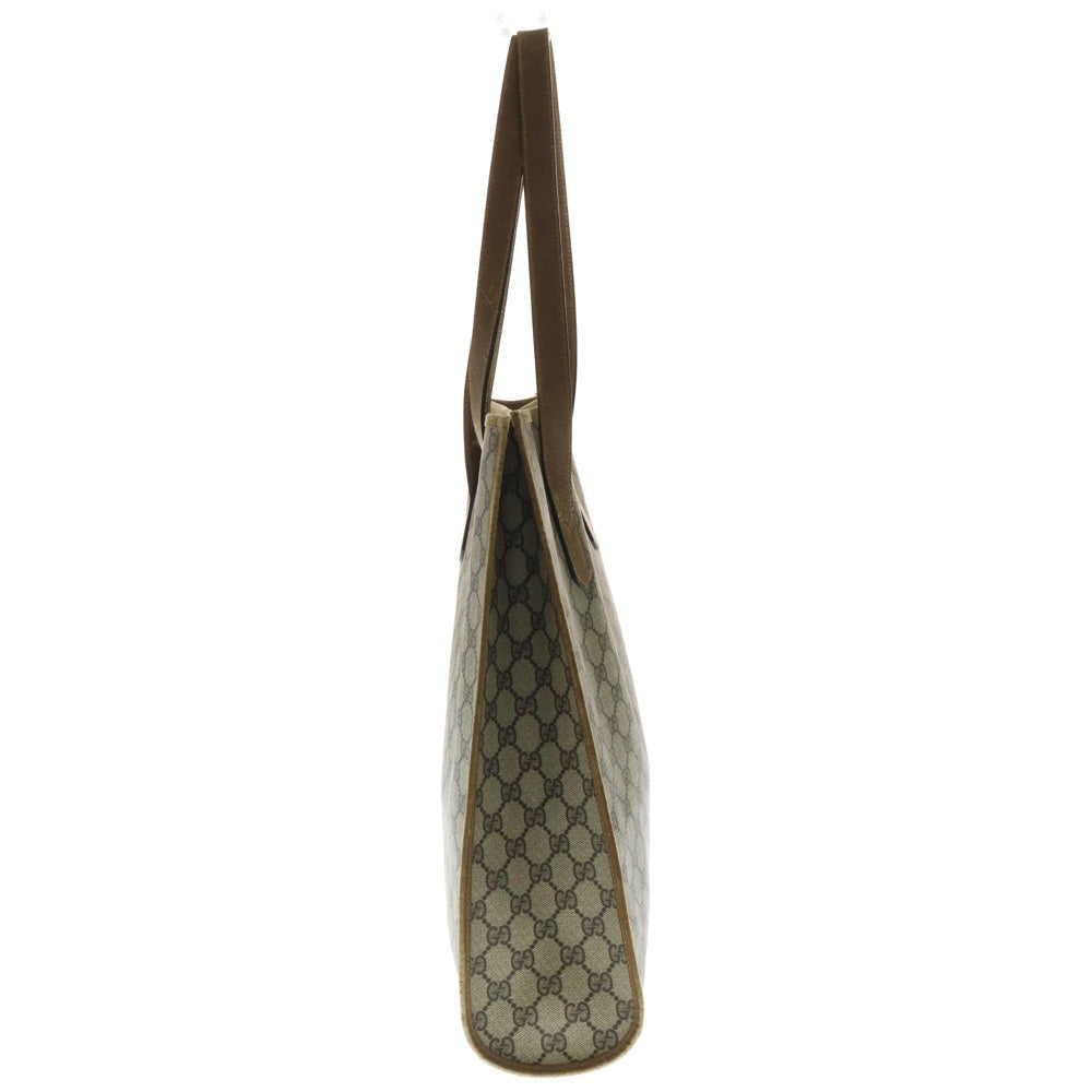 GUCCI(グッチ) GGスプリームキャンバス レザー ハンドバッグ オールドグッチ ベージュ 92-02-998