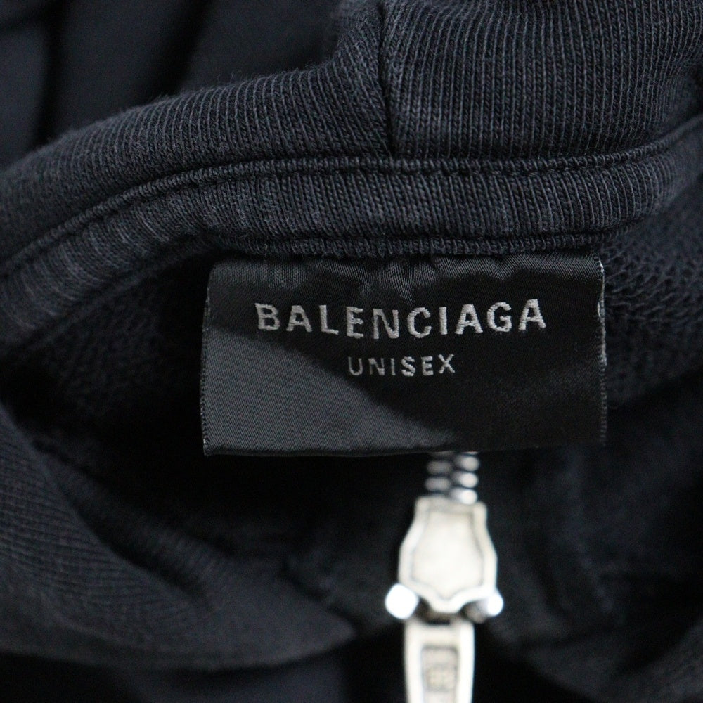 BALENCIAGA(バレンシアガ) 23AW OFFSHOREアートプリントジップアップパーカー ブラック 770939 TPVM9