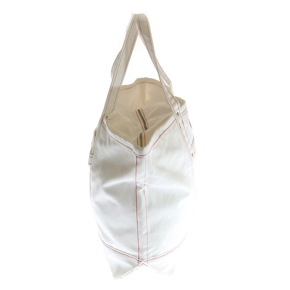 HUMAN MADE(ヒューマンメイド) CANVAS TOTE LARGE ロゴ刺繍 キャンバストートバッグ ホワイト