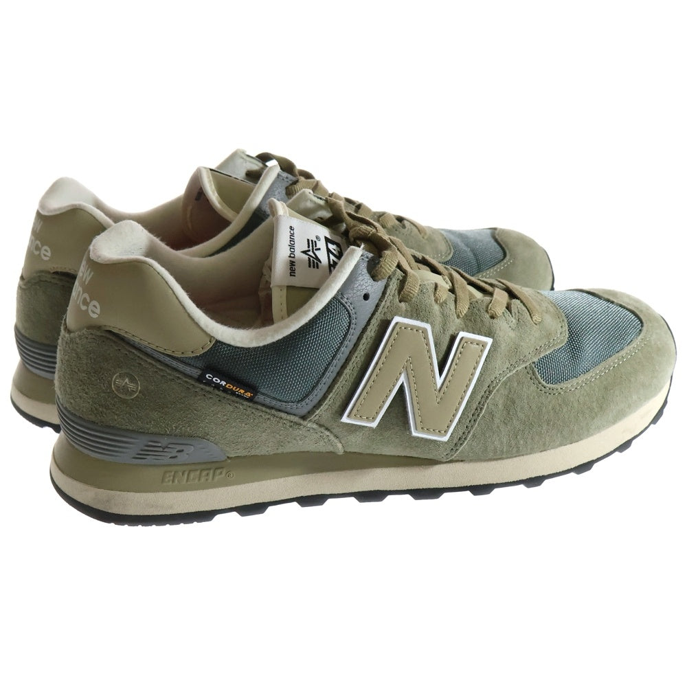 New Balance(ニューバランス) ×ALPHA INDUSTRIES ML574AI2 アルファインダストリーズ スエードレザー ローカットスニーカー US11/29cm