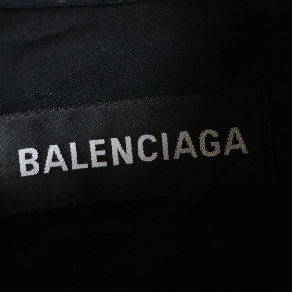 BALENCIAGA(バレンシアガ) 20AW ジップアップ ミリタリーデザイン ナイロンジャケット ライトパーカー ネイビー 647645 TJO14