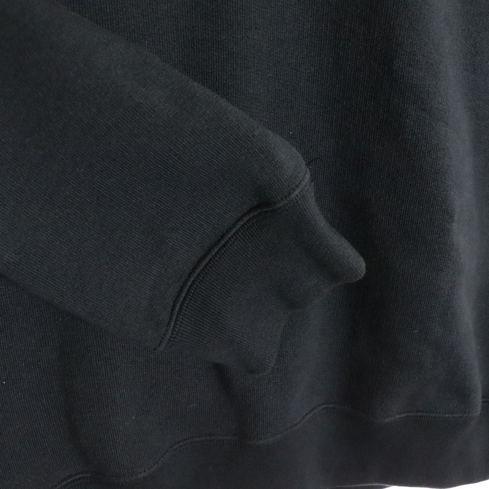 GUCCI(グッチ) 20AW GGロゴ アームライン ハーフジップ プルオーバー スウェットパーカー フーディ ブラック 627079 XJCOH