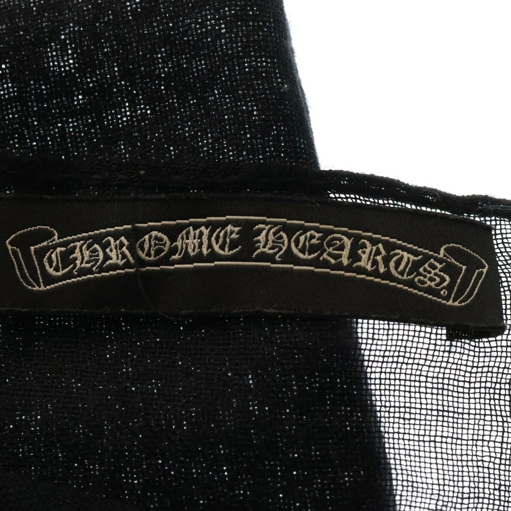 CHROME HEARTS(クロムハーツ) クロスパッチ付きカシミア ストール スカーフ ブラック