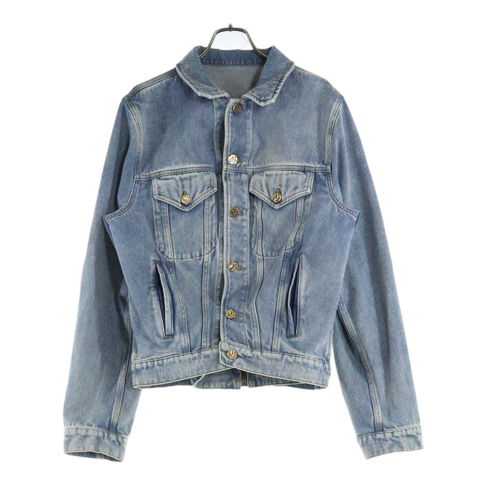 LOUIS VUITTON(ルイヴィトン) 19SS ダブルフロント ジップアップ ベスト ドッキング デニムジャケット インディゴ HGA73WLVP 812N
