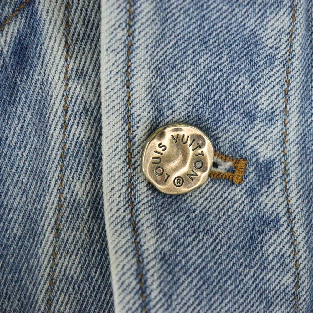 LOUIS VUITTON(ルイヴィトン) 19SS ダブルフロント ジップアップ ベスト ドッキング デニムジャケット インディゴ HGA73WLVP 812N