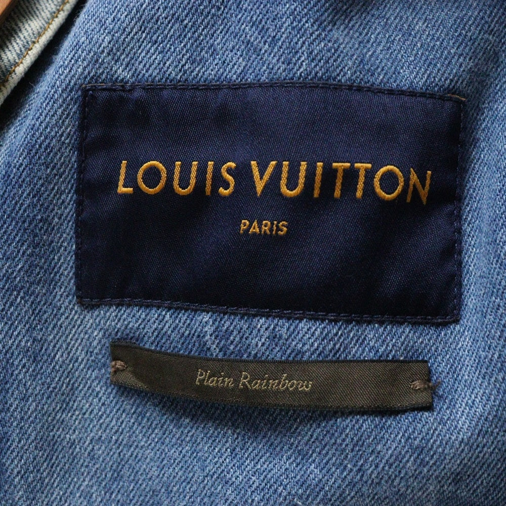 LOUIS VUITTON(ルイヴィトン) 19SS ダブルフロント ジップアップ ベスト ドッキング デニムジャケット インディゴ HGA73WLVP 812N