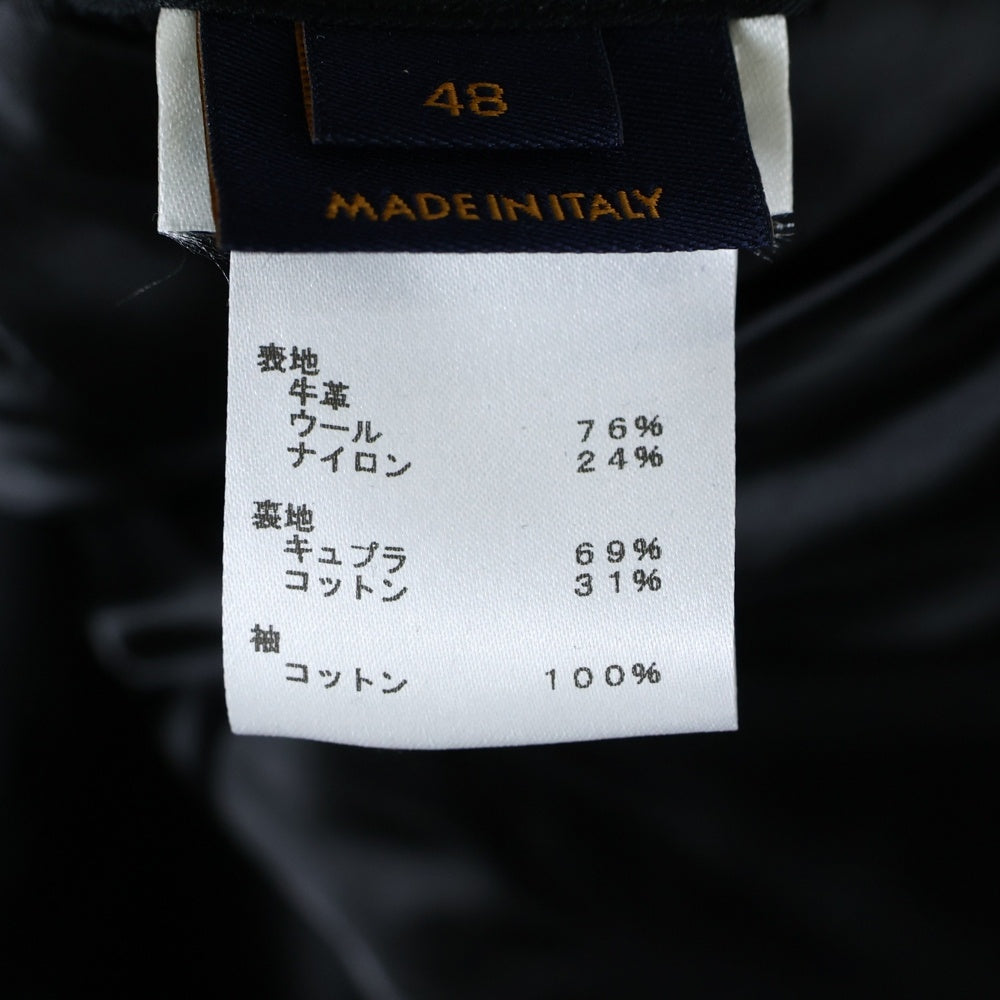 LOUIS VUITTON(ルイヴィトン) 21AW ×NBA モノグラム エンボス プレイヤーレザーミックス ジャケット ブラック HKL02WZCZ A591