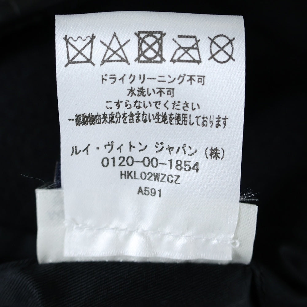 LOUIS VUITTON(ルイヴィトン) 21AW ×NBA モノグラム エンボス プレイヤーレザーミックス ジャケット ブラック HKL02WZCZ A591