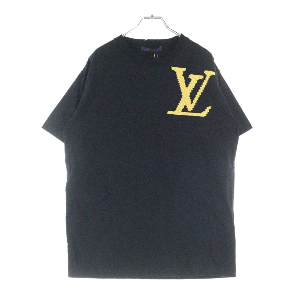 LOUIS VUITTON(ルイヴィトン) 19SS LVロゴブリックプリント クルーネック 半袖Tシャツ カットソー ブラック RM191 LVO HGY97W