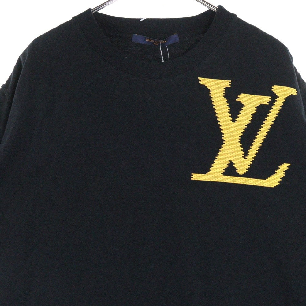 LOUIS VUITTON(ルイヴィトン) 19SS LVロゴブリックプリント クルーネック 半袖Tシャツ カットソー ブラック RM191 LVO HGY97W
