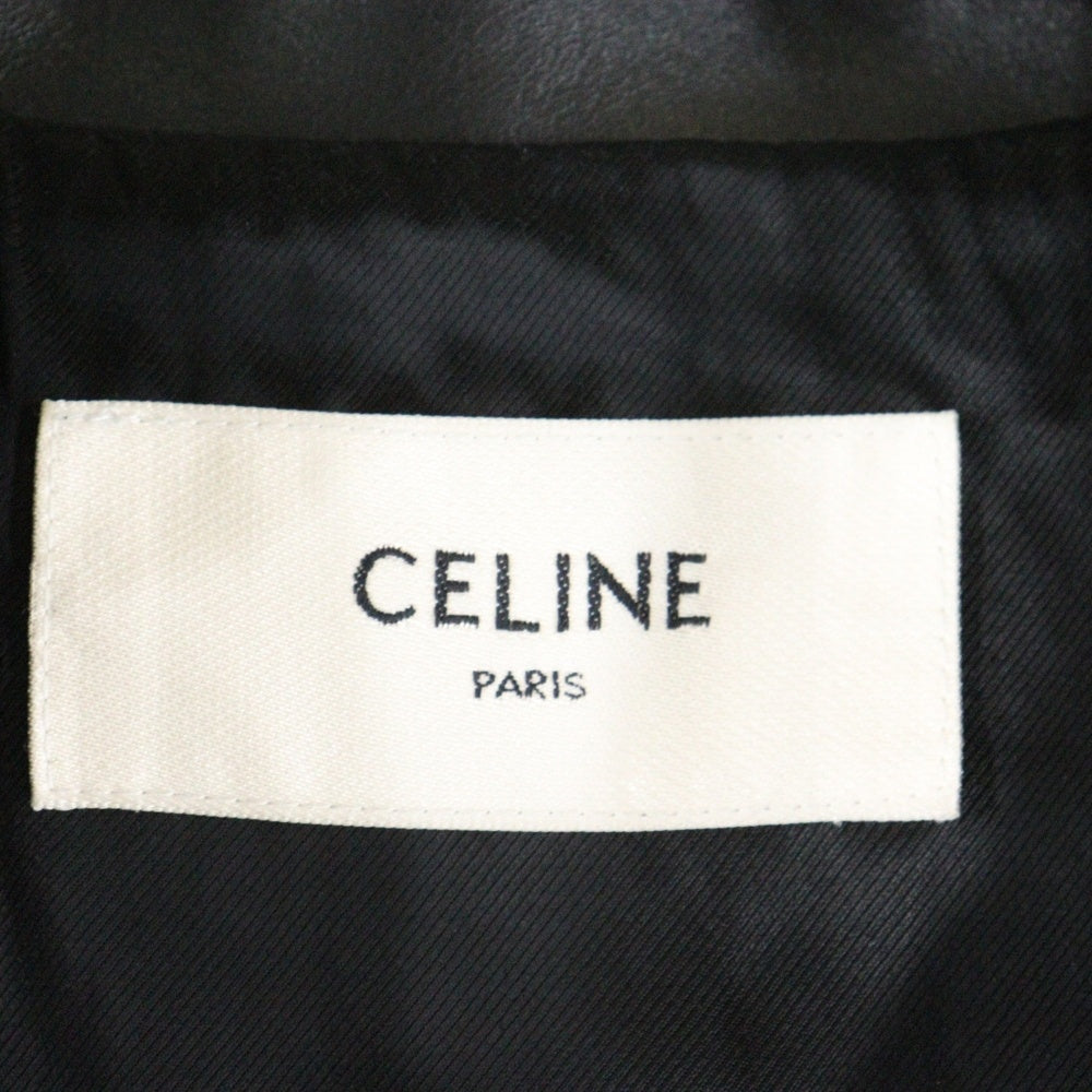 CELINE(セリーヌ) 19AW クラシックバイカー カーフスキン ダブル レザーライダースジャケット ブラック 2E158599E
