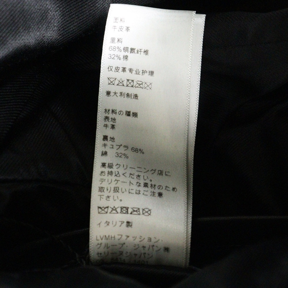 CELINE(セリーヌ) 19AW クラシックバイカー カーフスキン ダブル レザーライダースジャケット ブラック 2E158599E