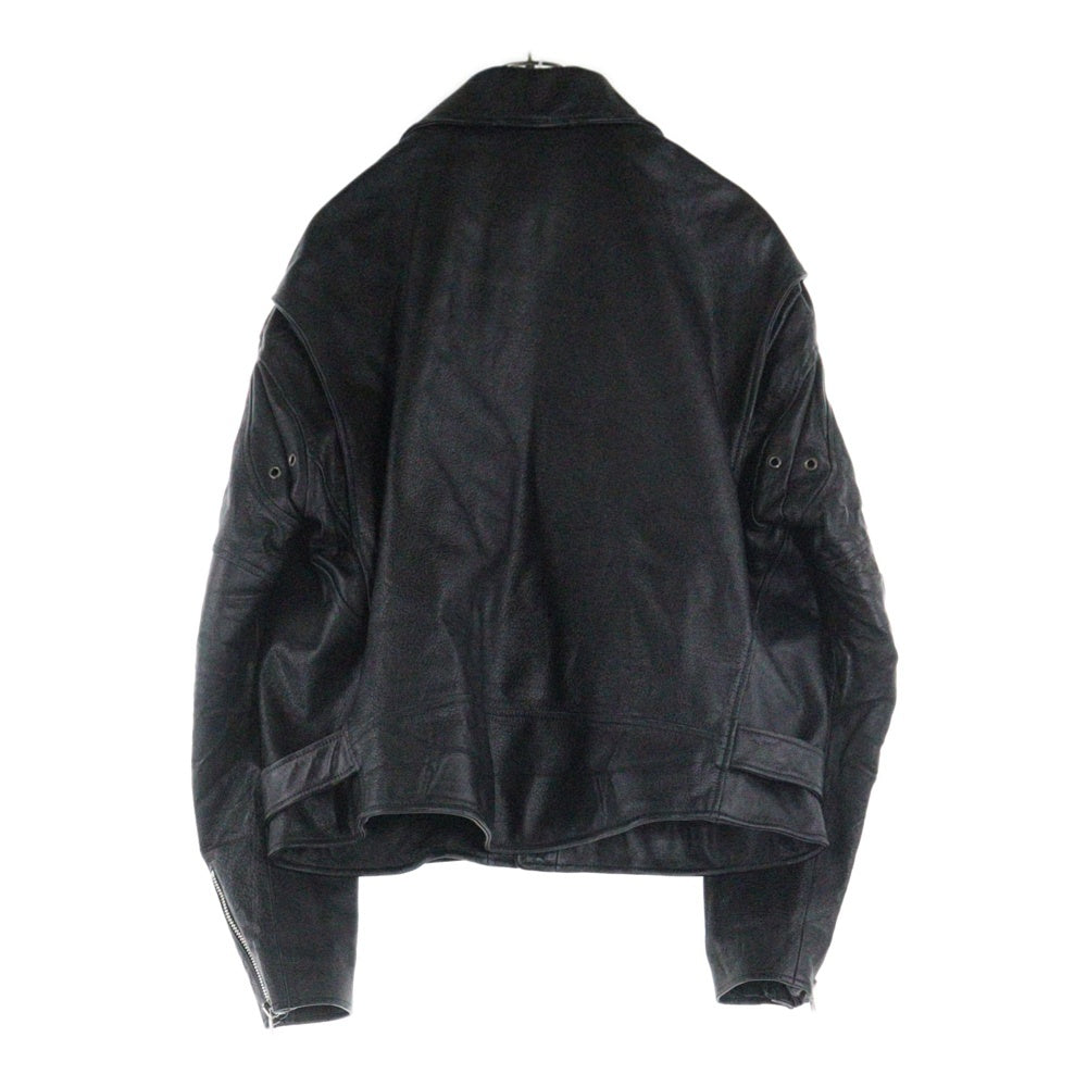 BALENCIAGA(バレンシアガ) 17AW オーバーサイズ レザー ダブル ライダース ジャケット ブラック 485716 TWH15