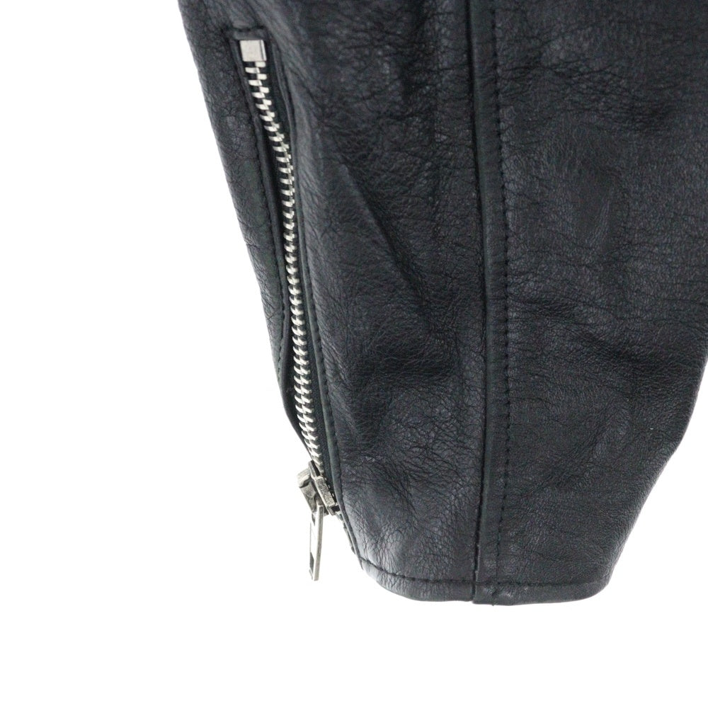 BALENCIAGA(バレンシアガ) 17AW オーバーサイズ レザー ダブル ライダース ジャケット ブラック 485716 TWH15