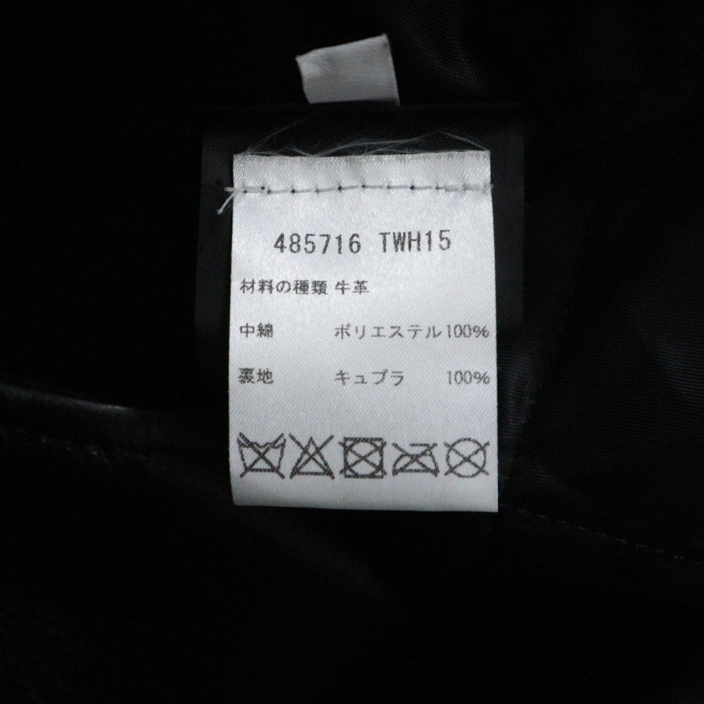BALENCIAGA(バレンシアガ) 17AW オーバーサイズ レザー ダブル ライダース ジャケット ブラック 485716 TWH15