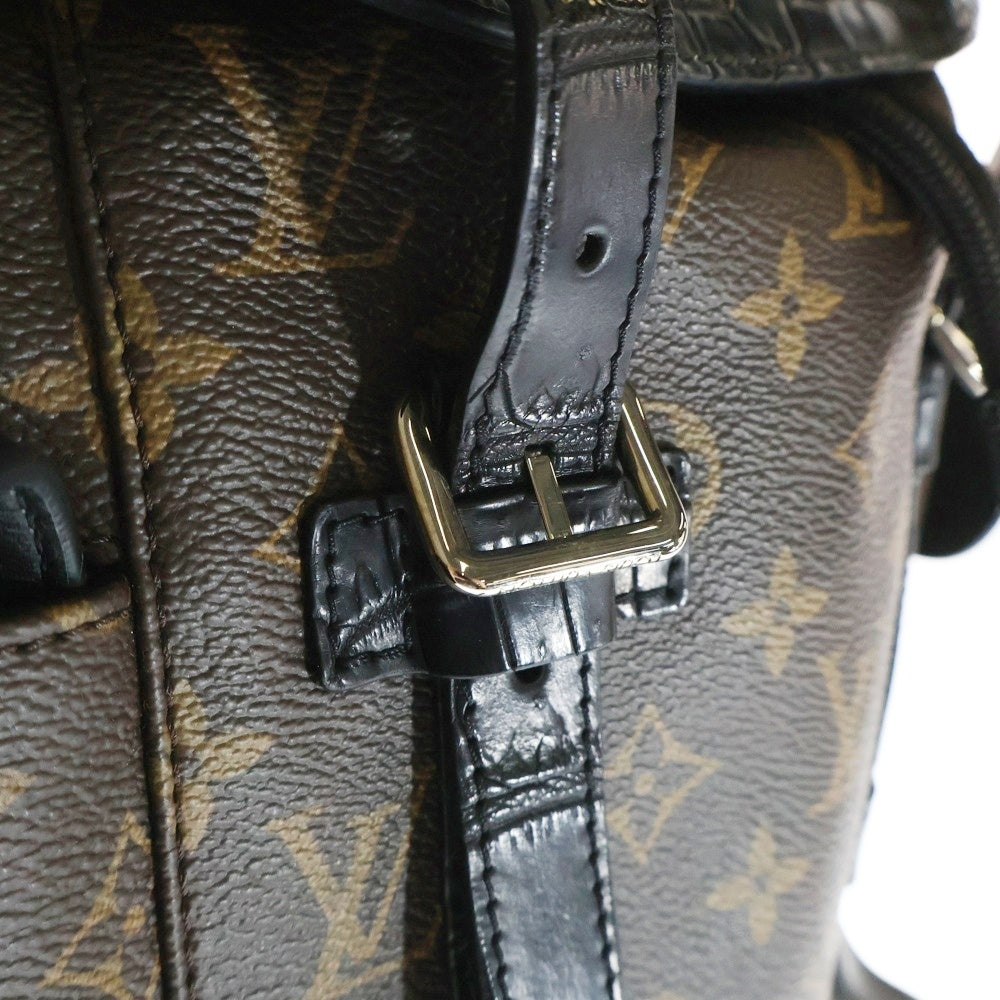 LOUIS VUITTON(ルイヴィトン) クリストファー MM クロコダイル モノグラム デイ バックパック リュックサック ブラック/ブラウン N93491 TR2118
