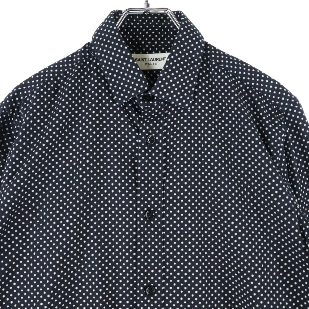 SAINT LAURENT PARIS(サンローランパリ) 15SS Star Dot L/S Shirt スタードット 長袖シャツ ブラック 376916 Y611L