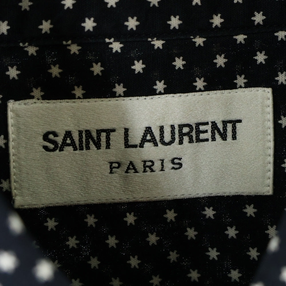 SAINT LAURENT PARIS(サンローランパリ) 15SS Star Dot L/S Shirt スタードット 長袖シャツ ブラック 376916 Y611L