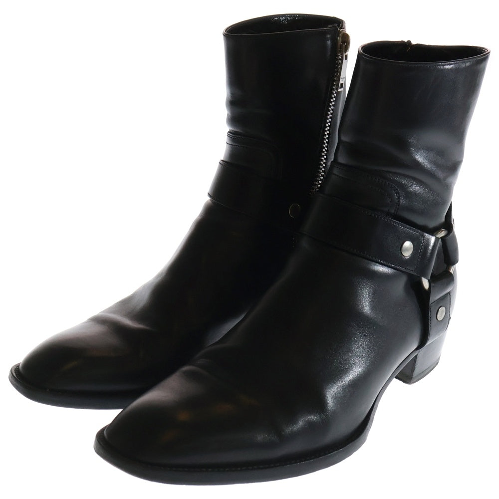 SAINT LAURENT PARIS(サンローランパリ) 13AW Ring Boots ワイアット ハーネス リングブーツ ブラック DU 330781