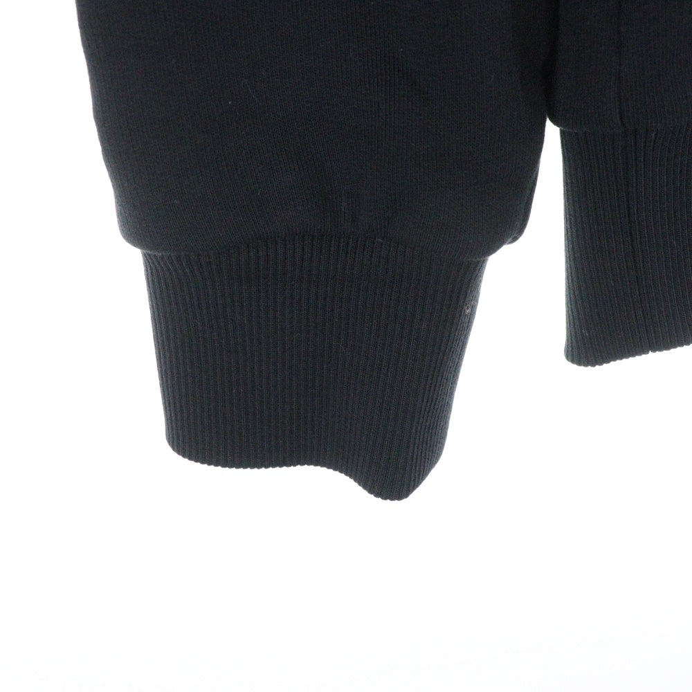 BALMAIN(バルマン) Logo Emboss Zip Parka ショルダーロゴエンボス スウェット ジップパーカー ブラック 3122I339