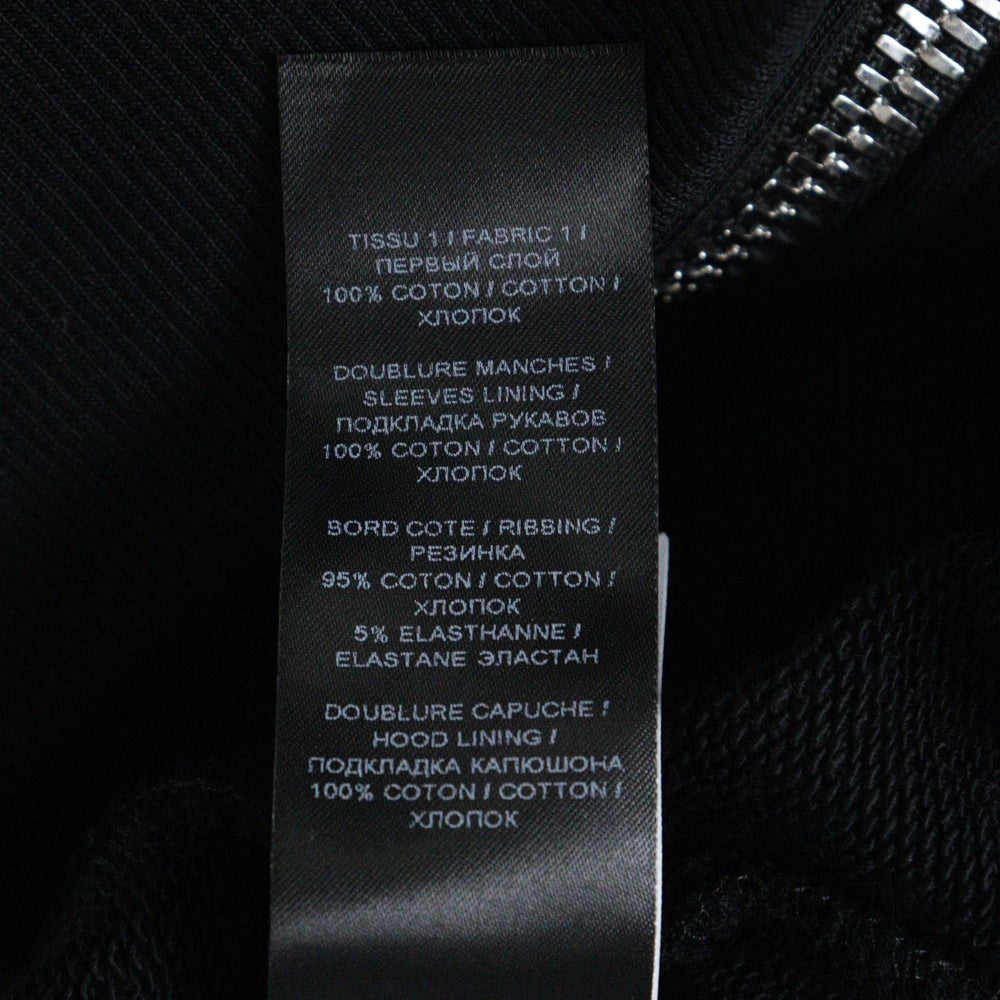BALMAIN(バルマン) Logo Emboss Zip Parka ショルダーロゴエンボス スウェット ジップパーカー ブラック 3122I339