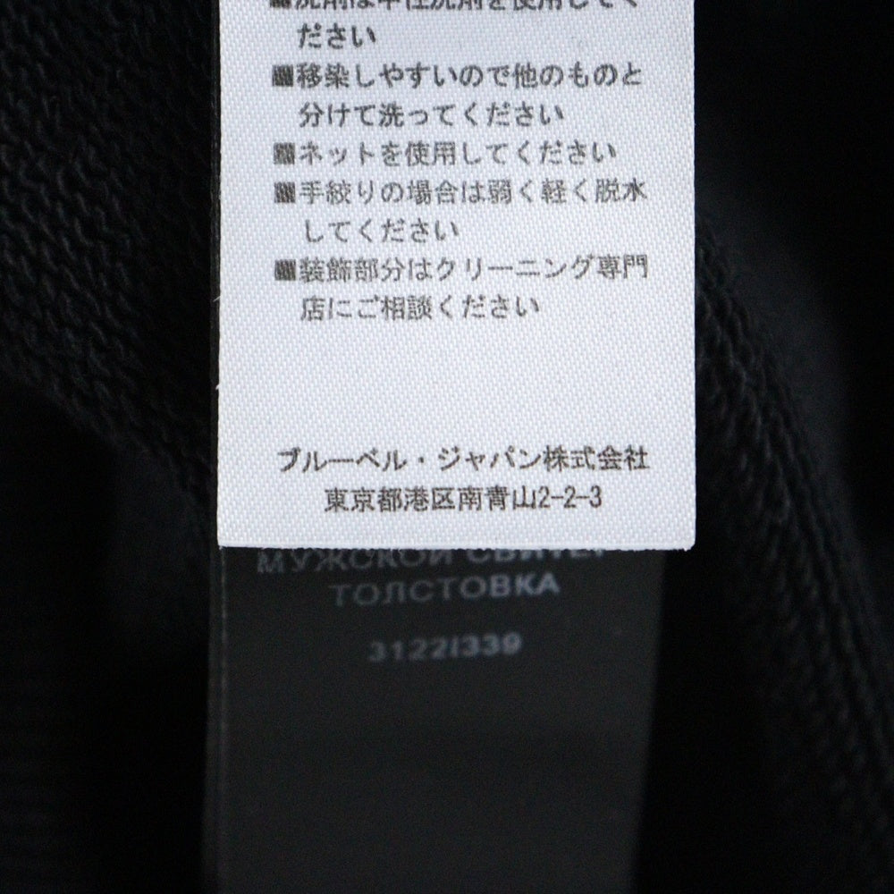 BALMAIN(バルマン) Logo Emboss Zip Parka ショルダーロゴエンボス スウェット ジップパーカー ブラック 3122I339