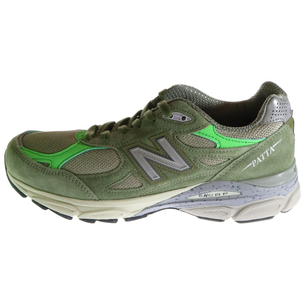 New Balance(ニューバランス) × PATTA KEEP YOUR FAMILY CLOSE M990PP3 キープ ユア ファミリー クローズ ローカットスニーカー グリーン US8/26cm