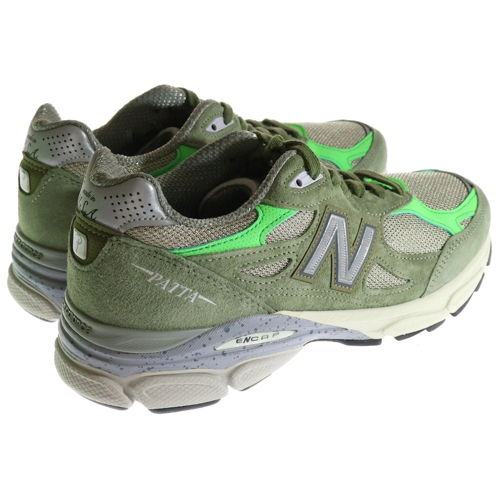 New Balance(ニューバランス) × PATTA KEEP YOUR FAMILY CLOSE M990PP3 キープ ユア ファミリー クローズ ローカットスニーカー グリーン US8/26cm
