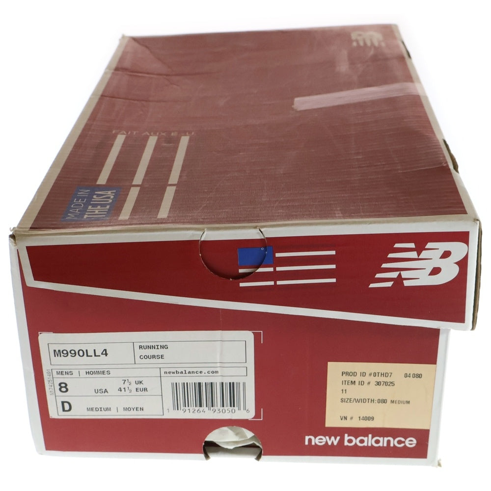 New Balance(ニューバランス) ×L.L.Bean M990LL4 エルエルビーン スエード ローカットスニーカー ブラウン US8/26cm