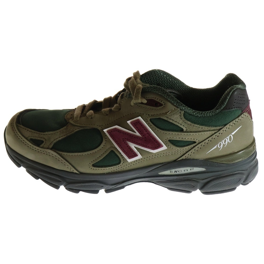 New Balance(ニューバランス) M990GP3 V3 スウェード ローカットスニーカー カーキ US8/26cm