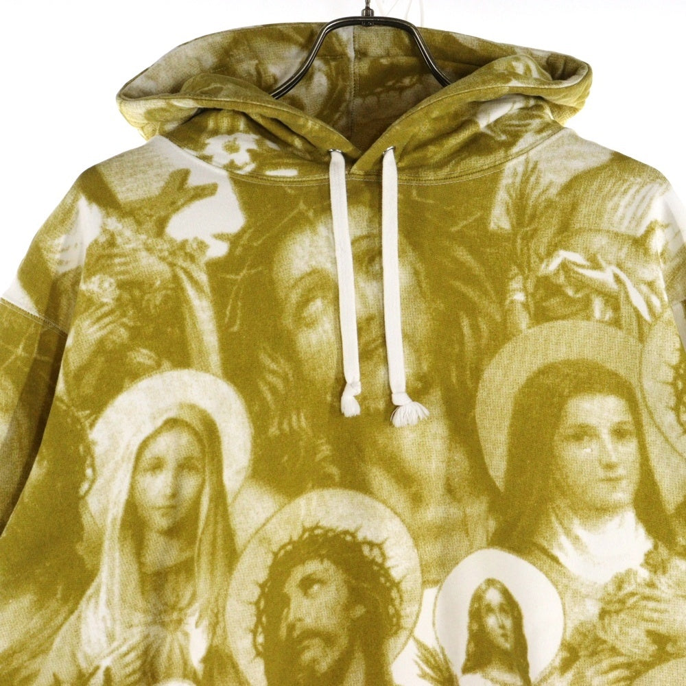 SUPREME(シュプリーム) 18AW Jesus and Mary Hooded Sweatshirt 総柄 ジーザス アンド マリア プルオーバー スウェットパーカー フーディ イエロー