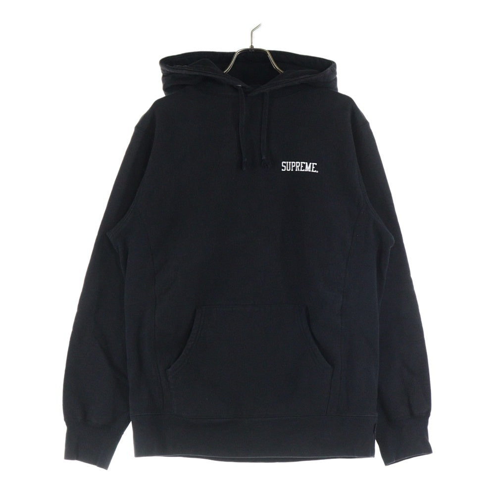 SUPREME(シュプリーム) 14AW ×RAYMOND PETTIBON Blood and Sperm Hoodie レイモンド ペティボン ブラッド アンド スパーム ロゴプリント プルオーバー スウェットパーカー ブラック