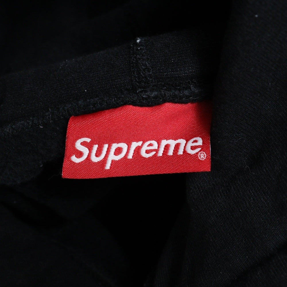 SUPREME(シュプリーム) 14AW ×RAYMOND PETTIBON Blood and Sperm Hoodie レイモンド ペティボン ブラッド アンド スパーム ロゴプリント プルオーバー スウェットパーカー ブラック