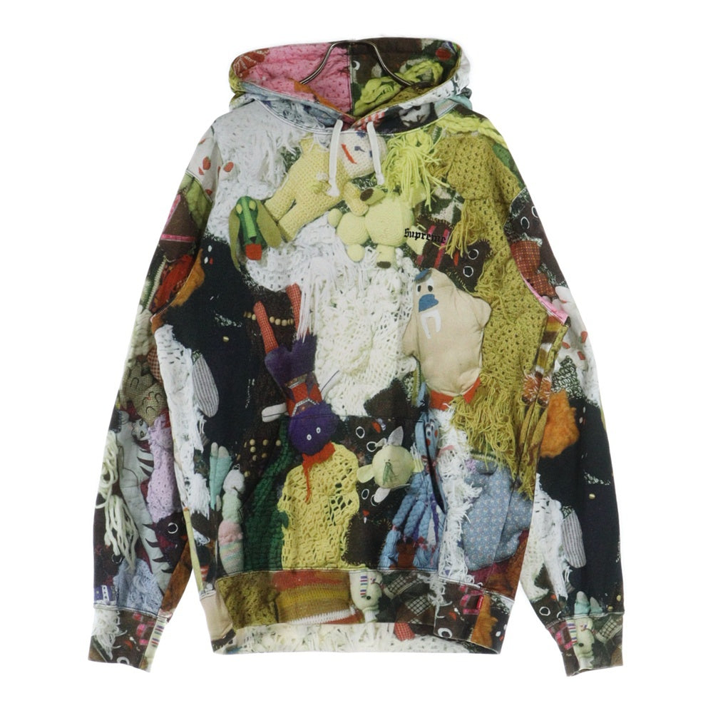 SUPREME(シュプリーム) 18AW×Mike Kelley More Love Hours Than Can Ever be Repaid Hooded Sweatshirt マイクケリー 総柄プリント フロントロゴ プルオーバースウェットパーカー