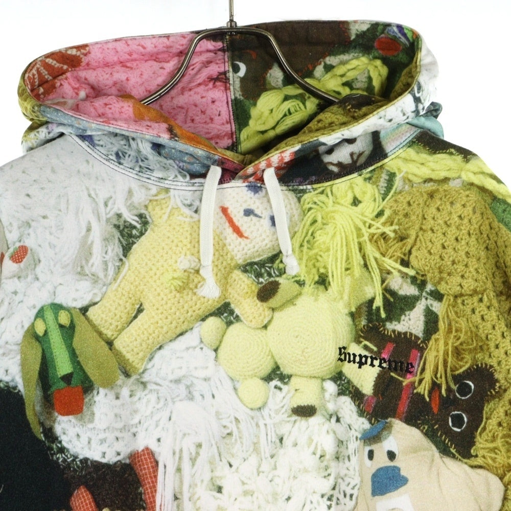 SUPREME(シュプリーム) 18AW×Mike Kelley More Love Hours Than Can Ever be Repaid Hooded Sweatshirt マイクケリー 総柄プリント フロントロゴ プルオーバースウェットパーカー