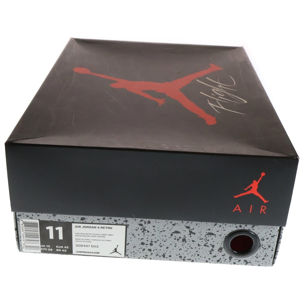 NIKE(ナイキ) AIR JORDAN 4 RETRO TORO BRAVO エアジョーダン 4 レトロ トロブラボ ハイカットスニーカー レッド US11/29cm 308497-603