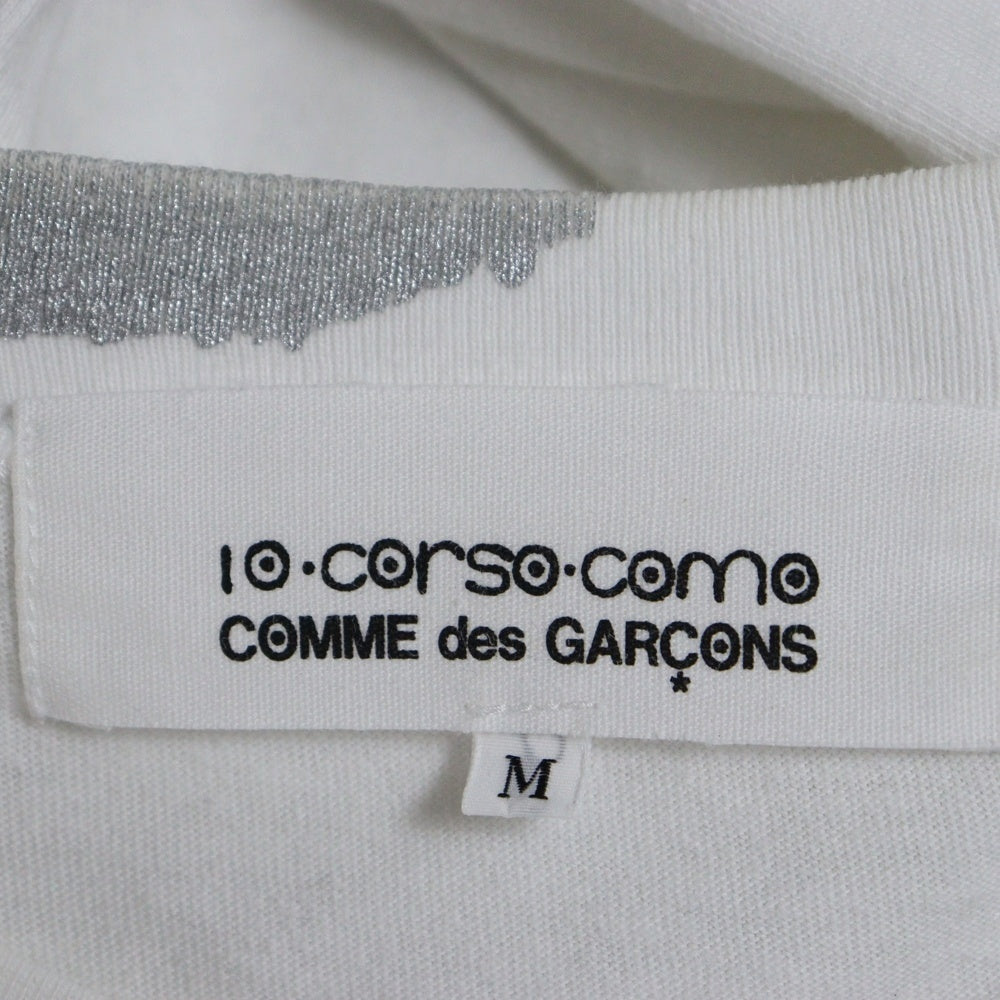 COMME des GARCONS(コムデギャルソン) 05SS ×10 CORSO COMO ディエチコルソコモ ドット柄 水玉 クルーネック半袖Tシャツ カットソー ホワイト SO-T903 AD2004