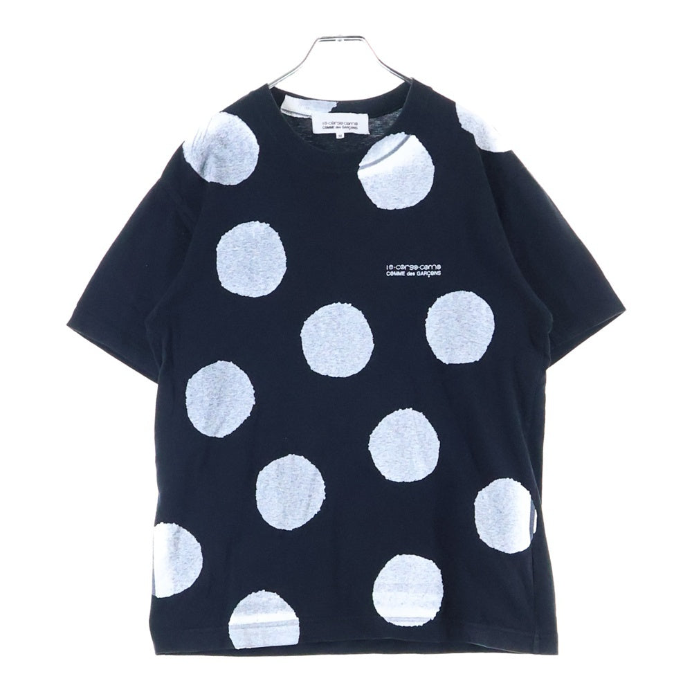 COMME des GARCONS(コムデギャルソン) 05SS ×10 CORSO COMO ディエチコルソコモ ドット柄 水玉 クルーネック半袖Tシャツ カットソー ブラック SO-T902 AD2004