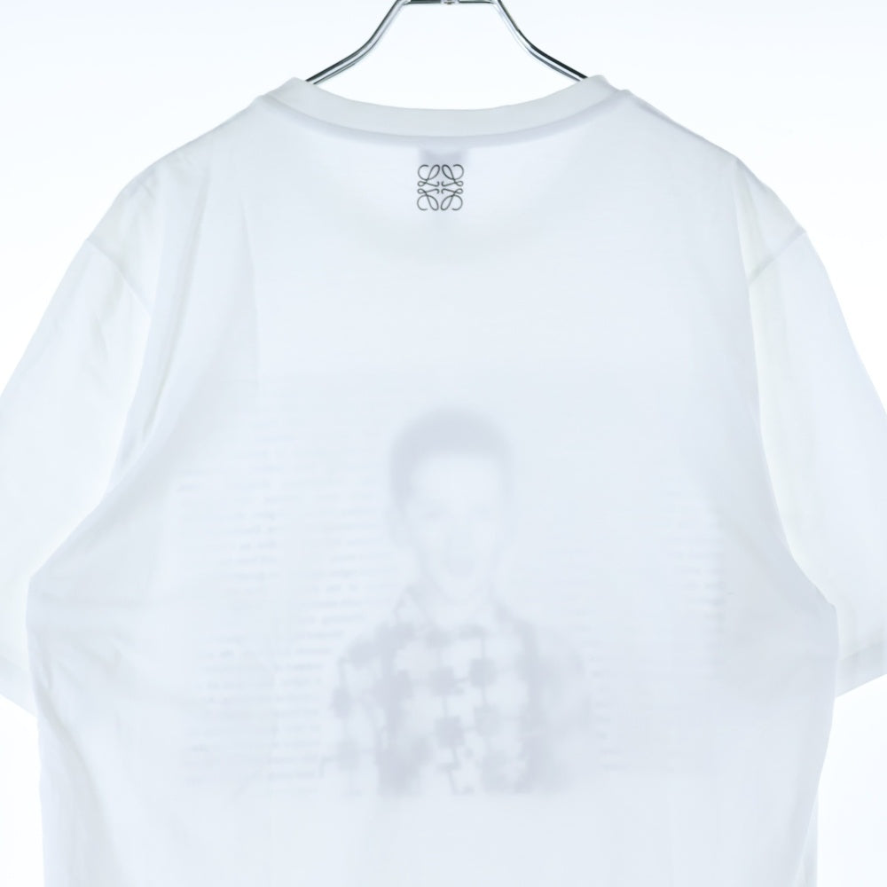 LOEWE(ロエベ) 400枚限定 ヴィジュアル・エイズ レタリングプリント クルーネック半袖Tシャツ カットソー ホワイト H6289680PC