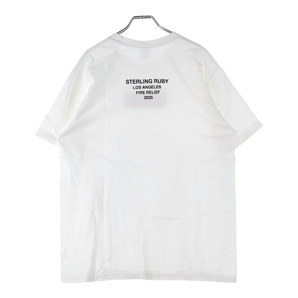 SUPREME(シュプリーム) 25SS ×Sterling Ruby Box Logo Tee スターリングルビー ボックスロゴ クルーネック半袖Tシャツ カットソー ホワイト
