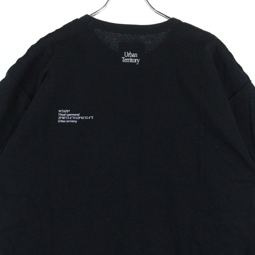 WTAPS(ダブルタップス) 25SS ロゴエンブロイダリー クルーネック半袖Tシャツ カットソー ブラック 251ATDT-CSM13