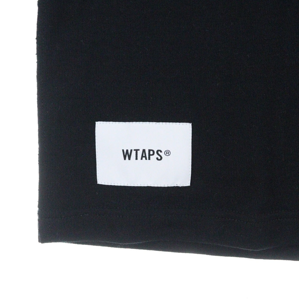 WTAPS(ダブルタップス) 25SS ロゴエンブロイダリー クルーネック半袖Tシャツ カットソー ブラック 251ATDT-CSM13